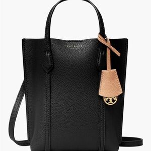 Tory Burch Black Leather Tote Bag